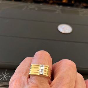 Vintage 14KYG and Diamond Ring